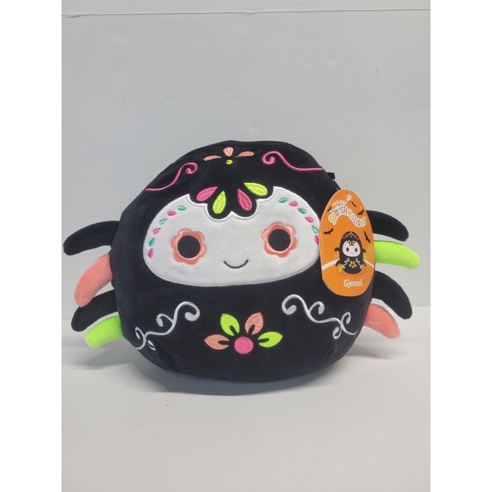 Squishmallows Gjemail the Spider 8 Inch Dia de los Muertos Sugar Skull Plush NEW